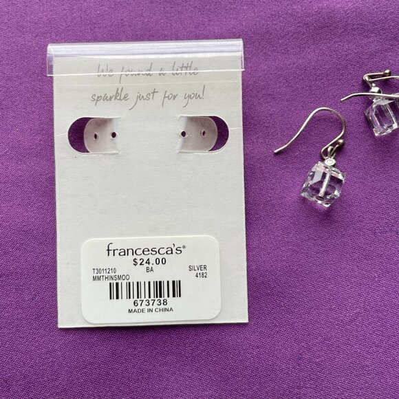 3/$12 Earrings. Francesca's sterling silver drop earrings - Picture 2 of 2